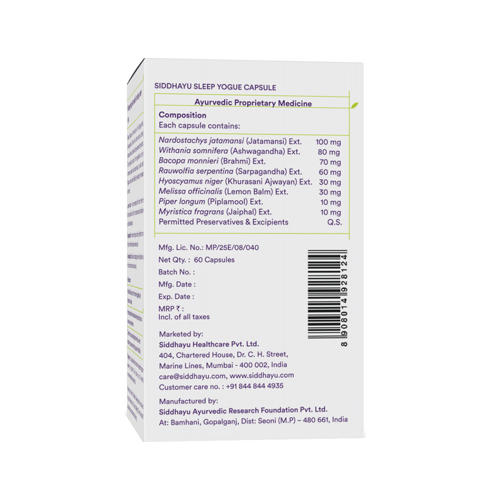 Siddhayu Sleep Yogue Promotes Restful Sleep Capsule - Image 2
