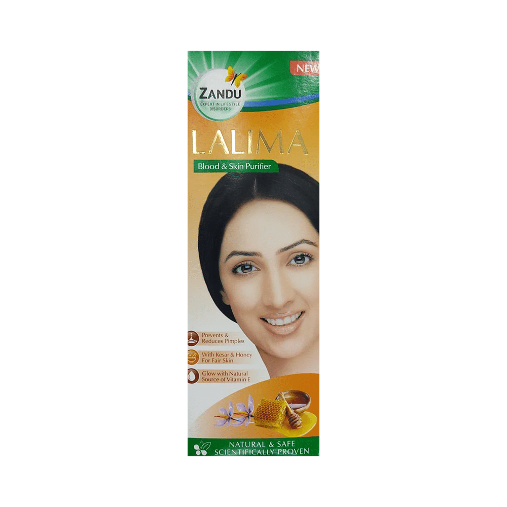 Zandu Lalima Blood and Skin Purifier Syrup | Improves Skin Glow & Reduces Pimples