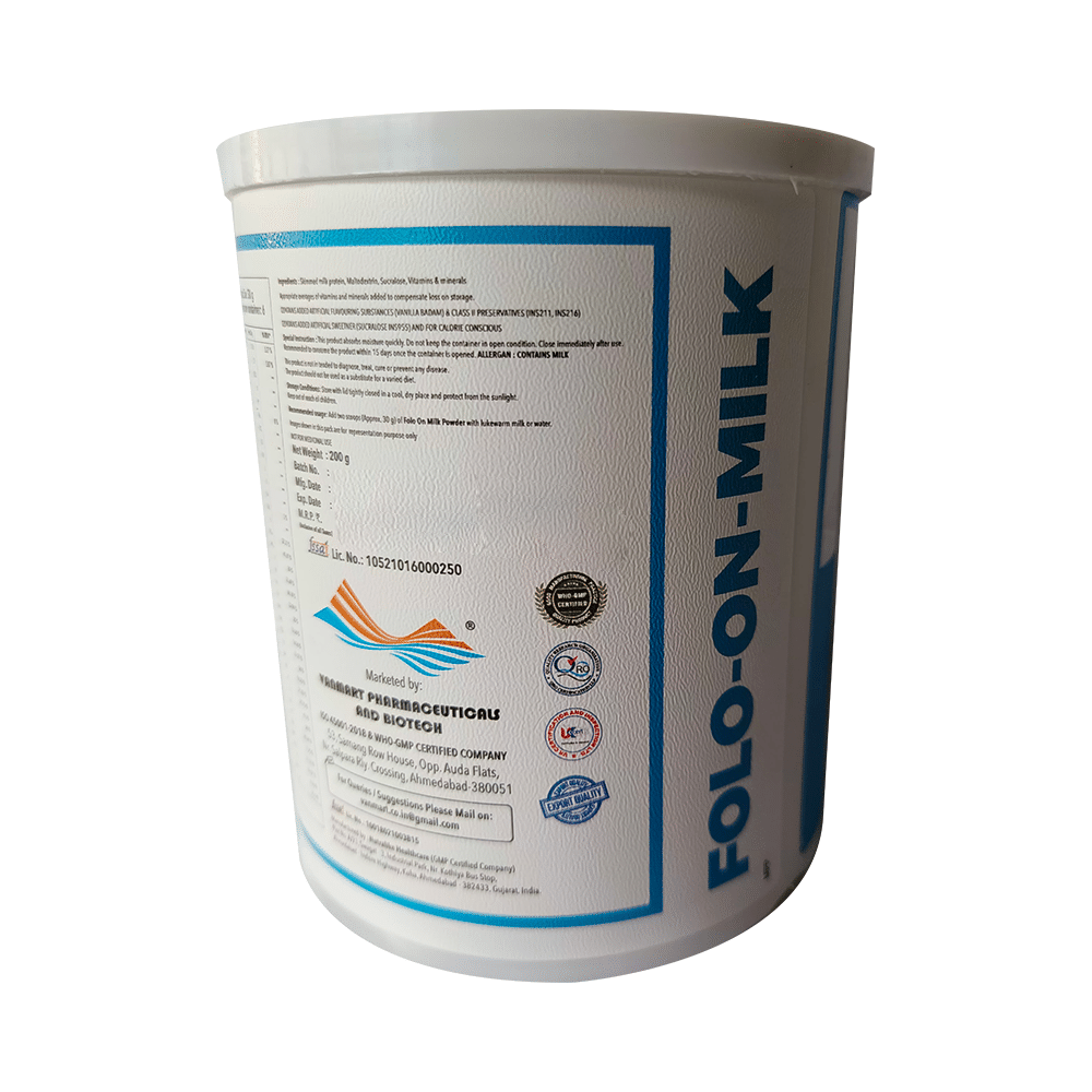Folo-On-Milk Powder Delicious Vanilla Sugar Free - Image 3