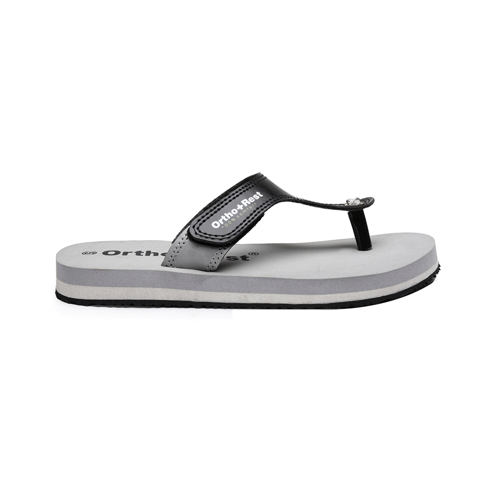 Ortho + Rest L700 Extra Soft Flip Flop Orthopedic Slippers for Women & Girls Grey 8 - Image 7