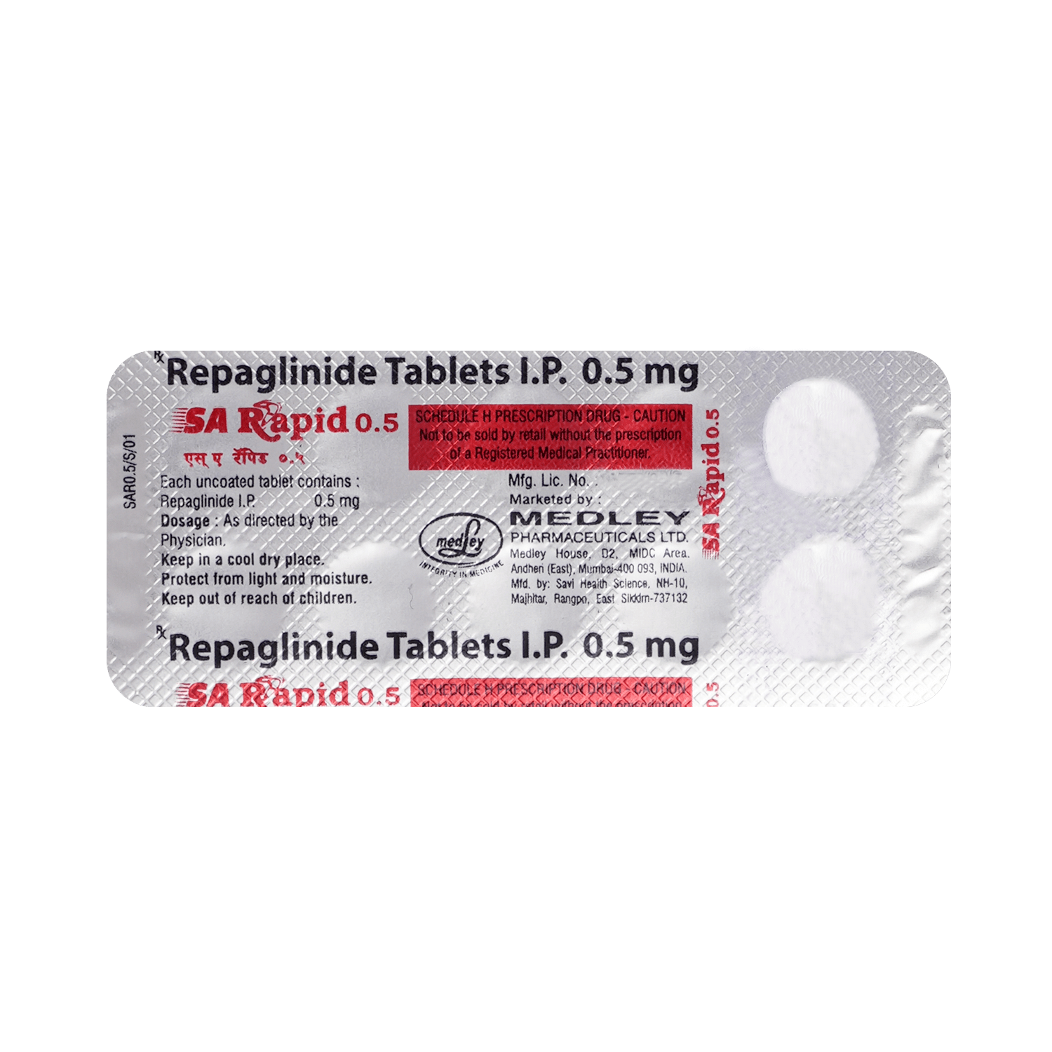 SA Rapid 0.5mg Tablet - Image 6