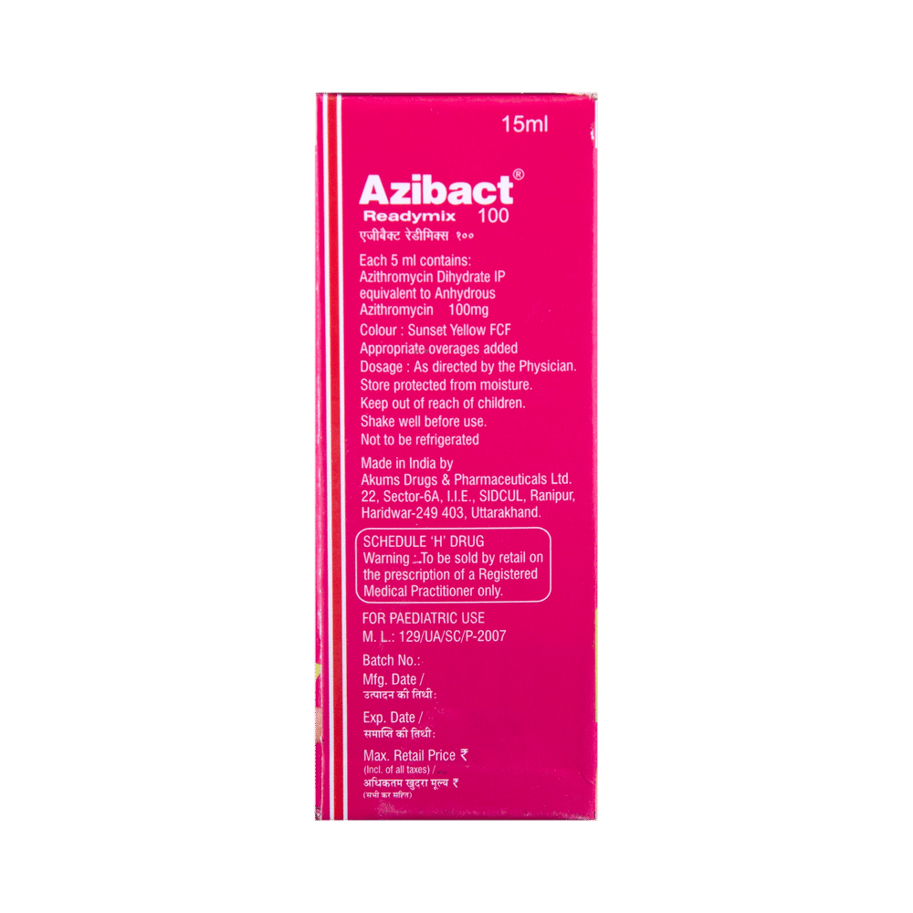 Azibact 100 Readymix Oral Suspension - Image 3