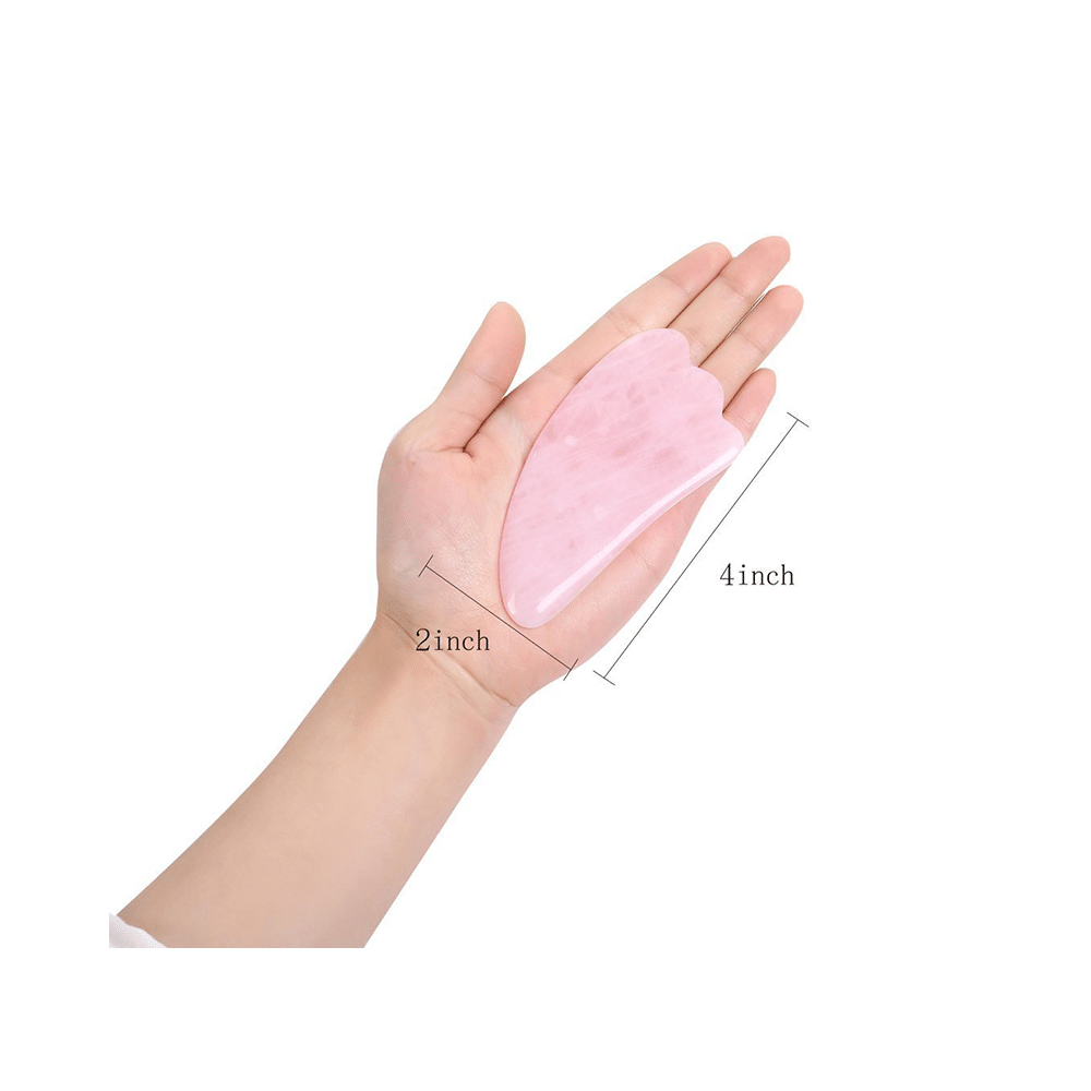 Get Me Craft Wing Shaped Rose Quartz Gua Sha Facial Tool - Image 3