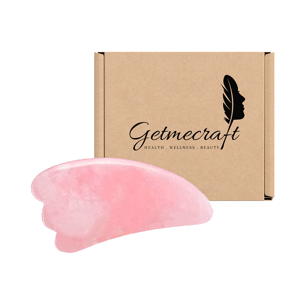 Get Me Craft Wing Shaped Rose Quartz Gua Sha Facial Tool
