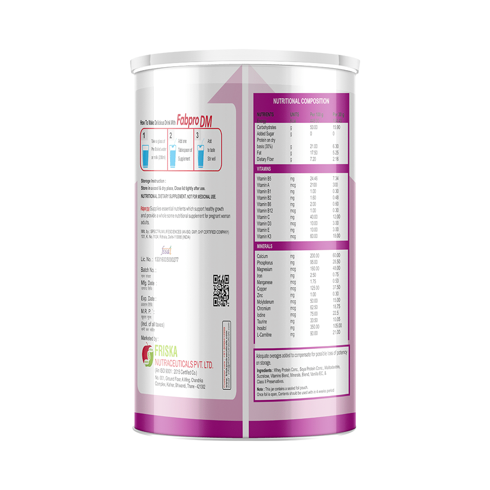 Fabpro-DM Powder Sugar Free Vanilla - Image 4