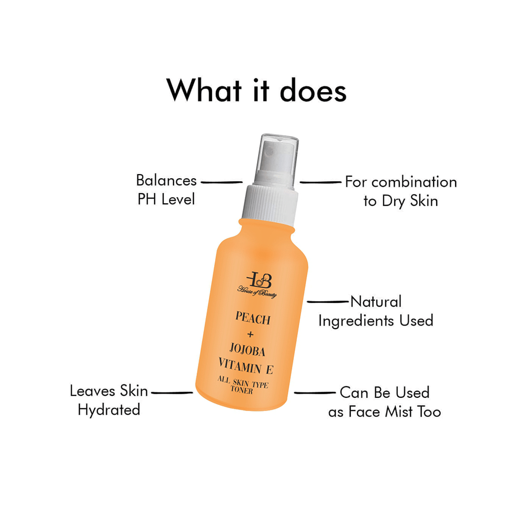 House of Beauty Peach + Jojoba Vitamin E All Skin Type Toner - Image 5