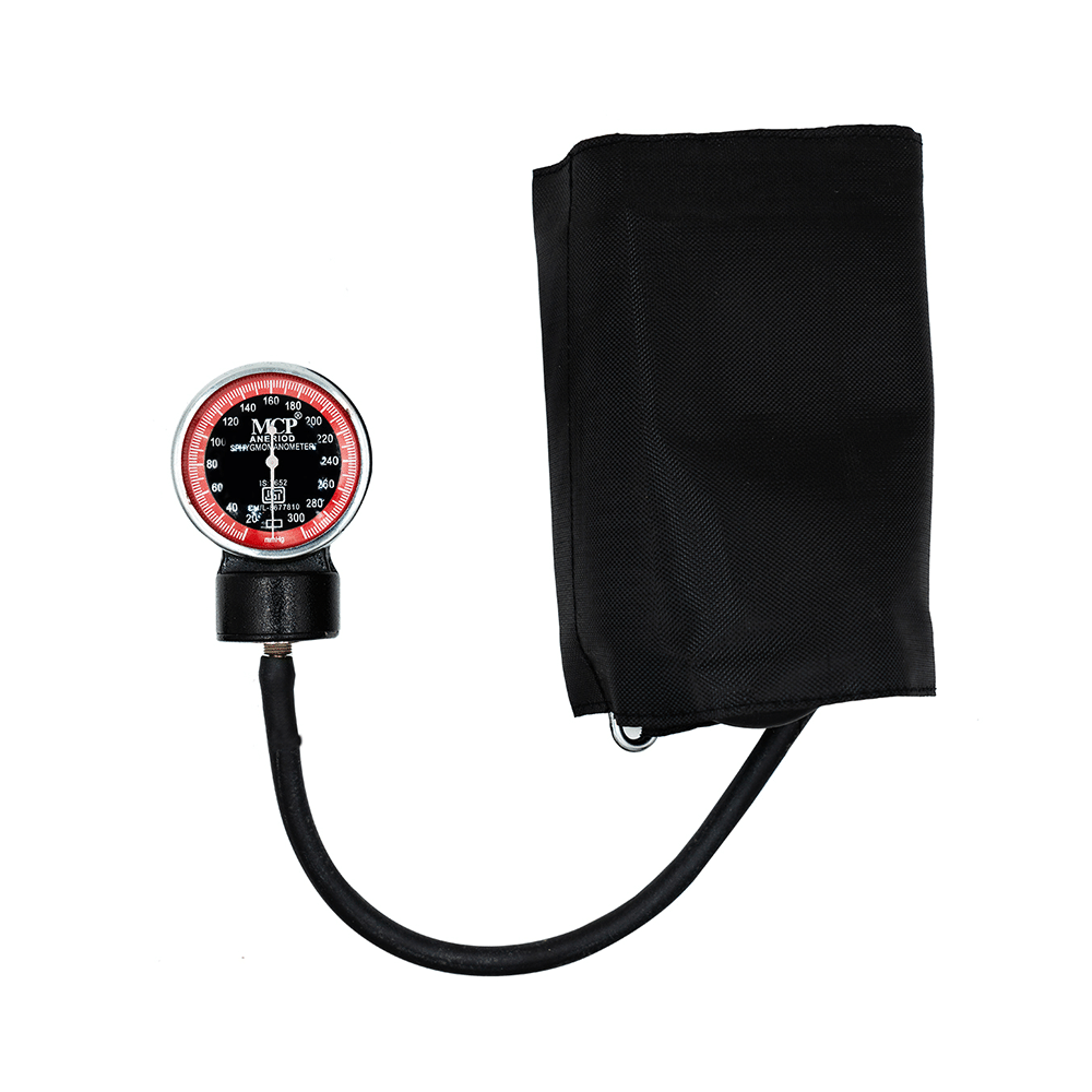 MCP Aneroid Type Manual Blood Pressure Monitor Sphygmomanometer Red and Black - Image 1