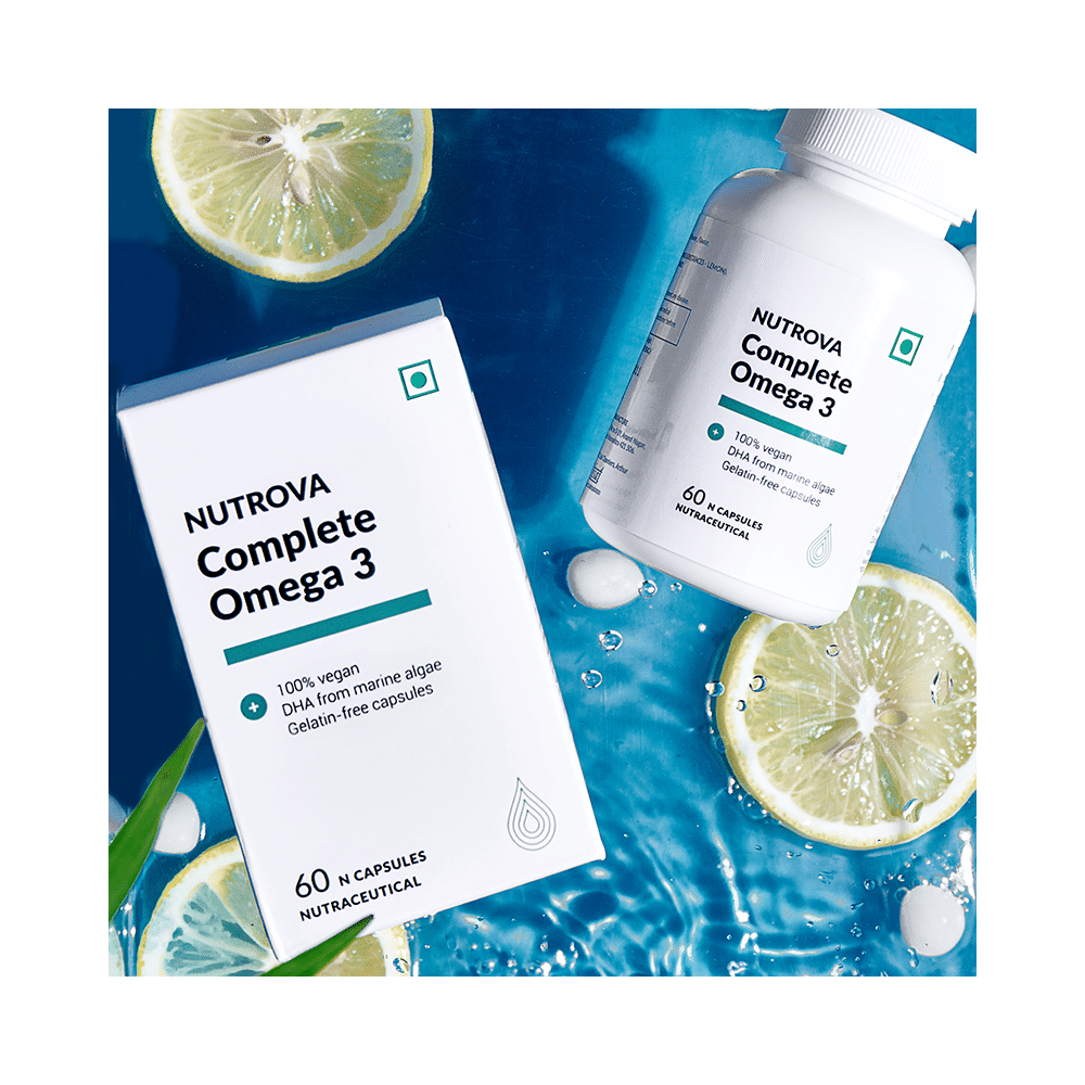 Nutrova Complete Omega 3 | With DHA from Marine Algae for Joints Health | Capsule - Image 4