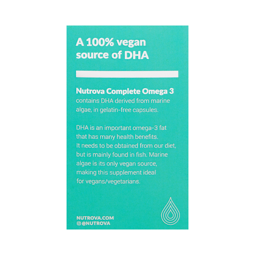 Nutrova Complete Omega 3 | With DHA from Marine Algae for Joints Health | Capsule - Image 2