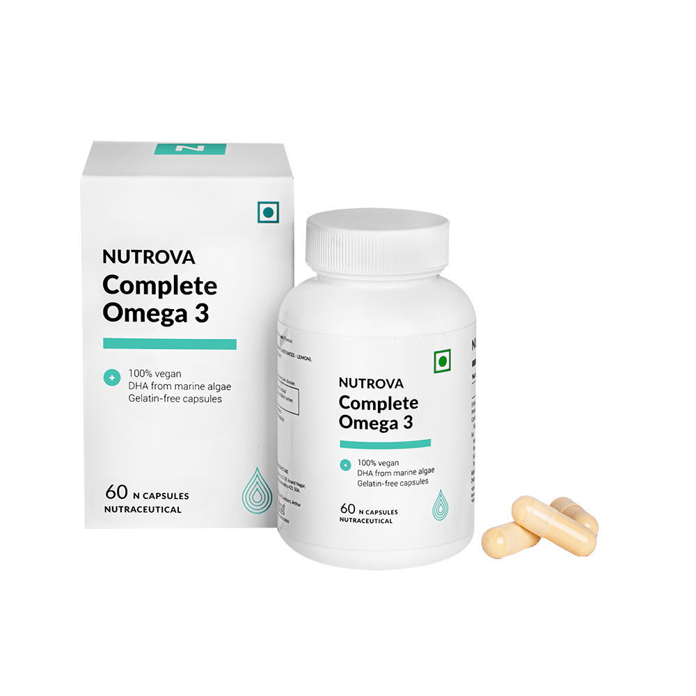 Nutrova Complete Omega 3 | With DHA from Marine Algae for Joints Health | Capsule - Image 3