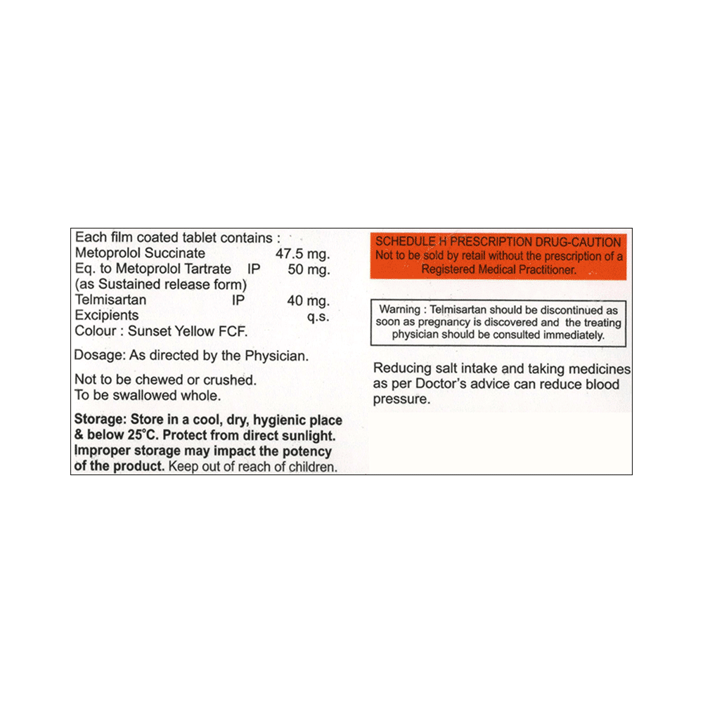 Tel BP Met 40/50 Tablet SR - Image 2