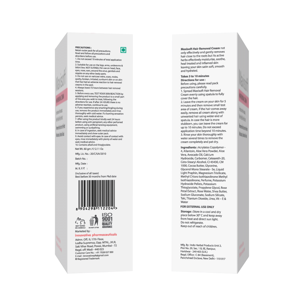 Maxisoft Hair Removal Cream (60gm Each) - Image 3