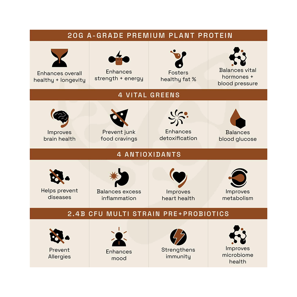 Ace Blend Daily 20g Vegan Plant Protein Powder & Superfoods Raw Chocolate - Image 5