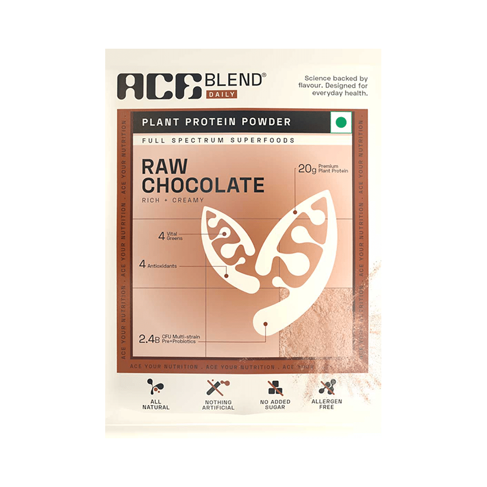 Ace Blend Daily 20g Vegan Plant Protein Powder & Superfoods Raw Chocolate - Image 1