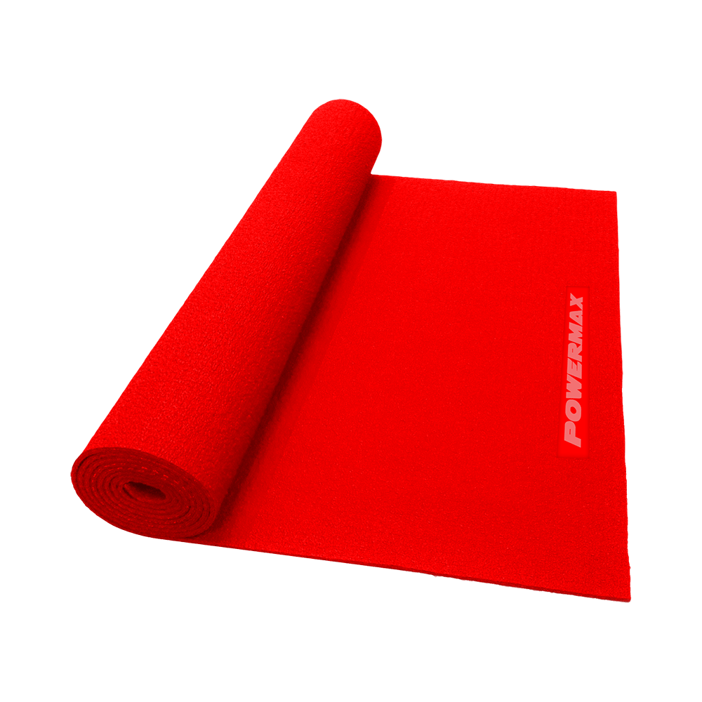 Powermax Fitness YE4-1.1 Thick Premium Exercise Yoga Mat 4mm Red - Image 1