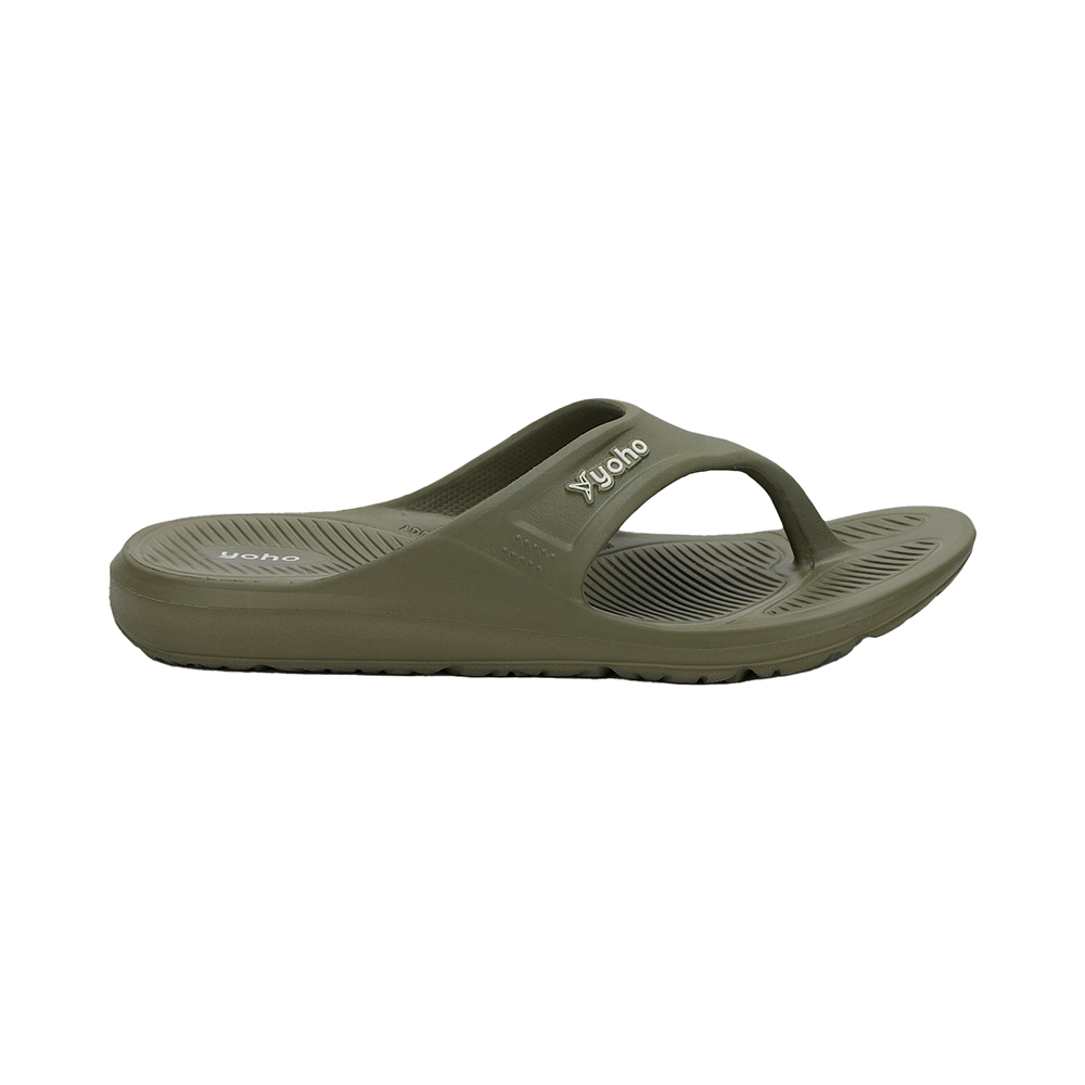 Yoho Lifestyle Acupressure Flip Flops for Men Olive Green  9 - Image 2