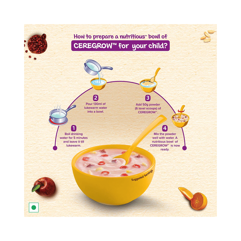 Nestle Extra Saver+ Multipack Ceregrow Multigrain Cereal with Milk & Fruits Sachet (50gm Each) - Image 7