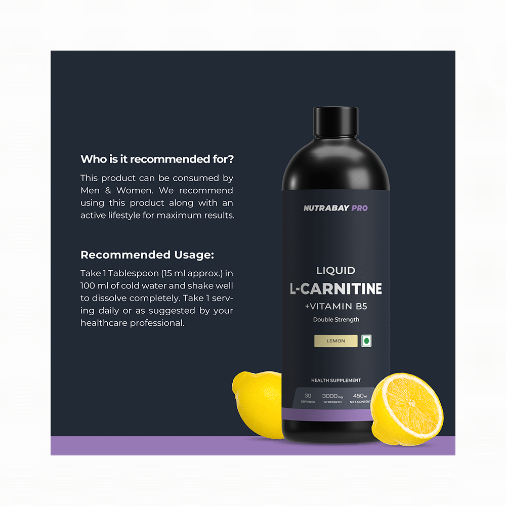 Nutrabay Pro Liquid L-Carnitine + Vitamin B5 Lemon - Image 7