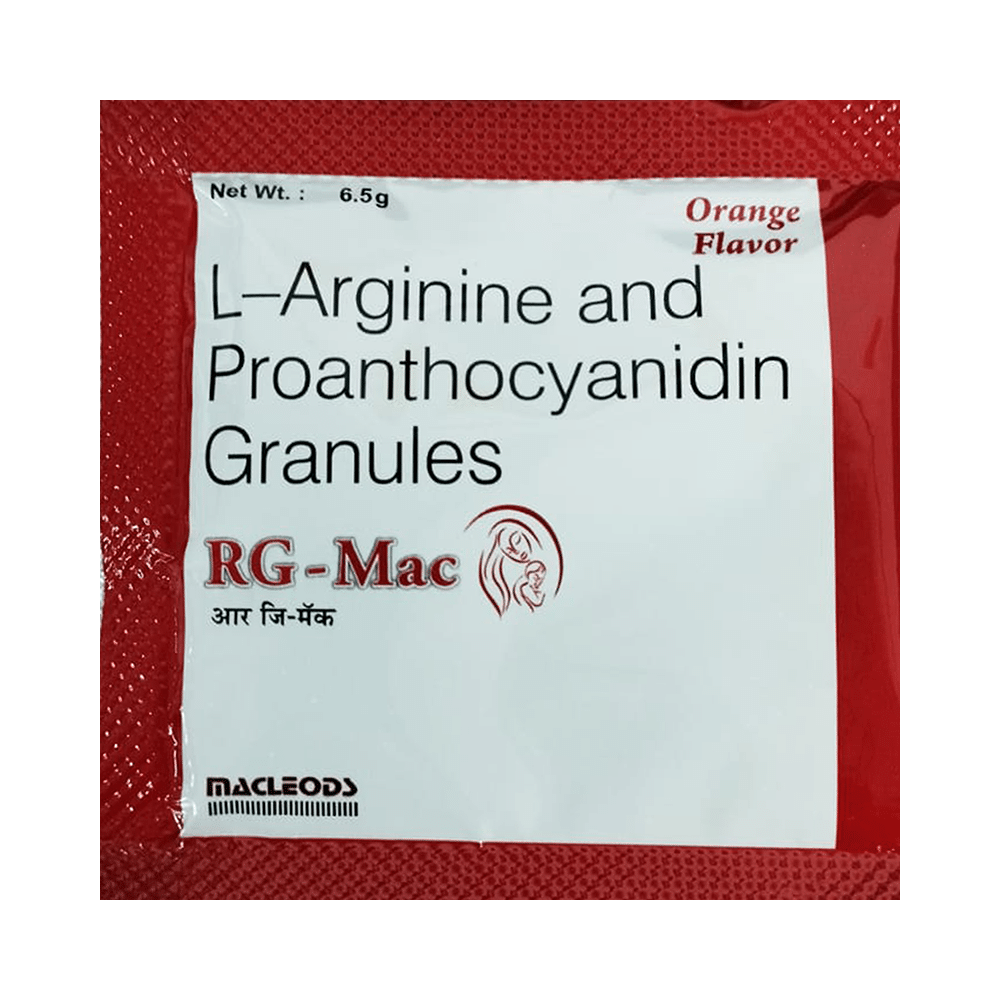 RG-Mac Sachet with L-Arginine & Proanthocyanidin Granules | Flavour Orange - Image 3