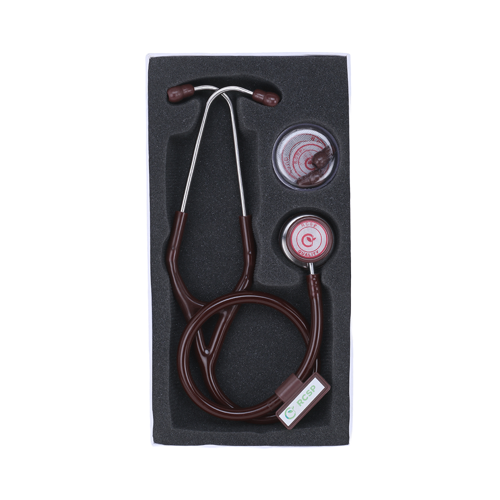 RCSP Super Deluxe III Dual Head Stethoscope Chocolate Brown - Image 5