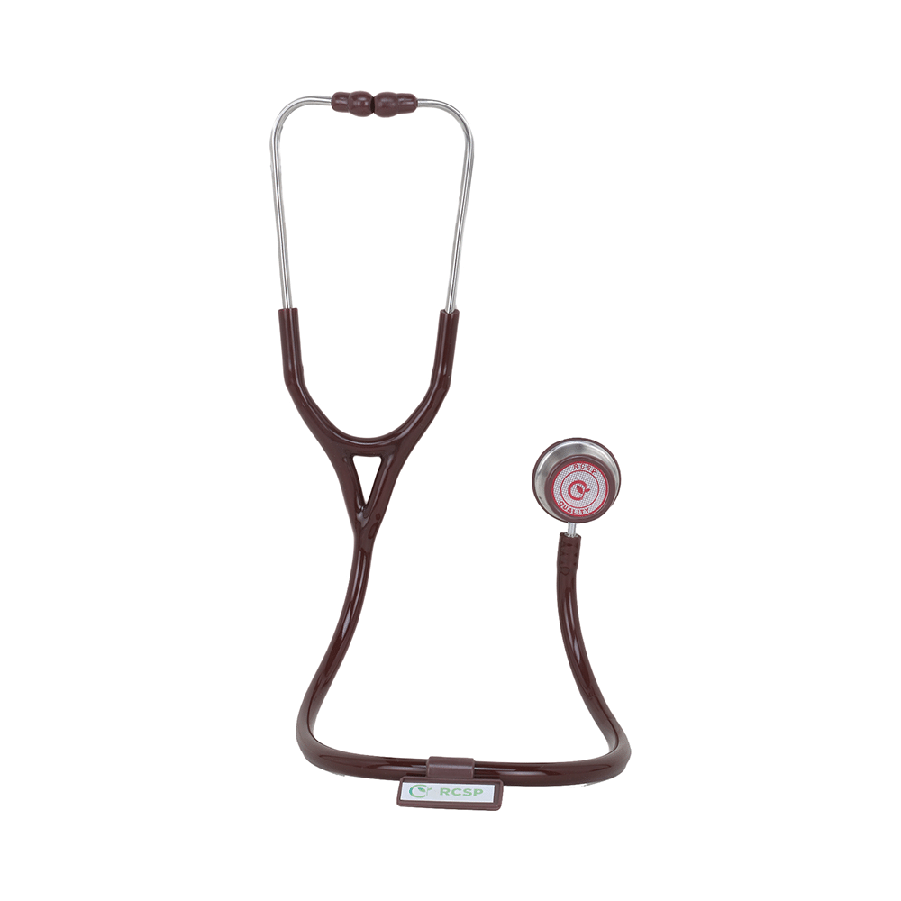 RCSP Super Deluxe III Dual Head Stethoscope Chocolate Brown - Image 1