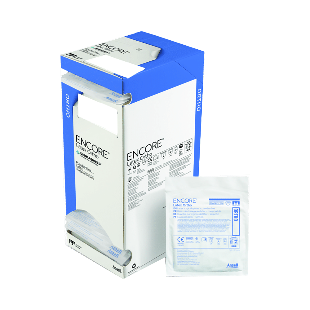 Ansell Encore Latex Ortho Powder Free Surgical Glove 8.5