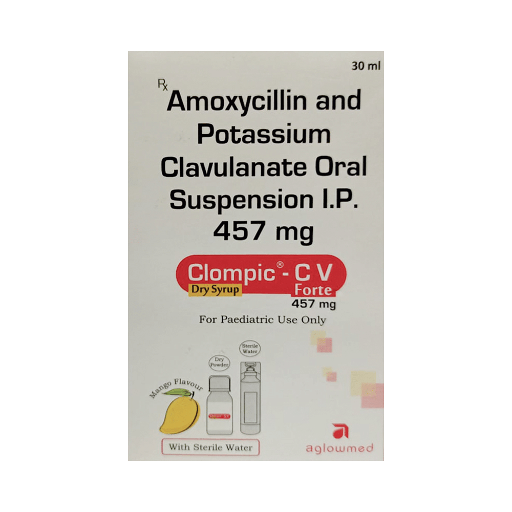 Clompic-CV Forte 457mg Dry Syrup Mango