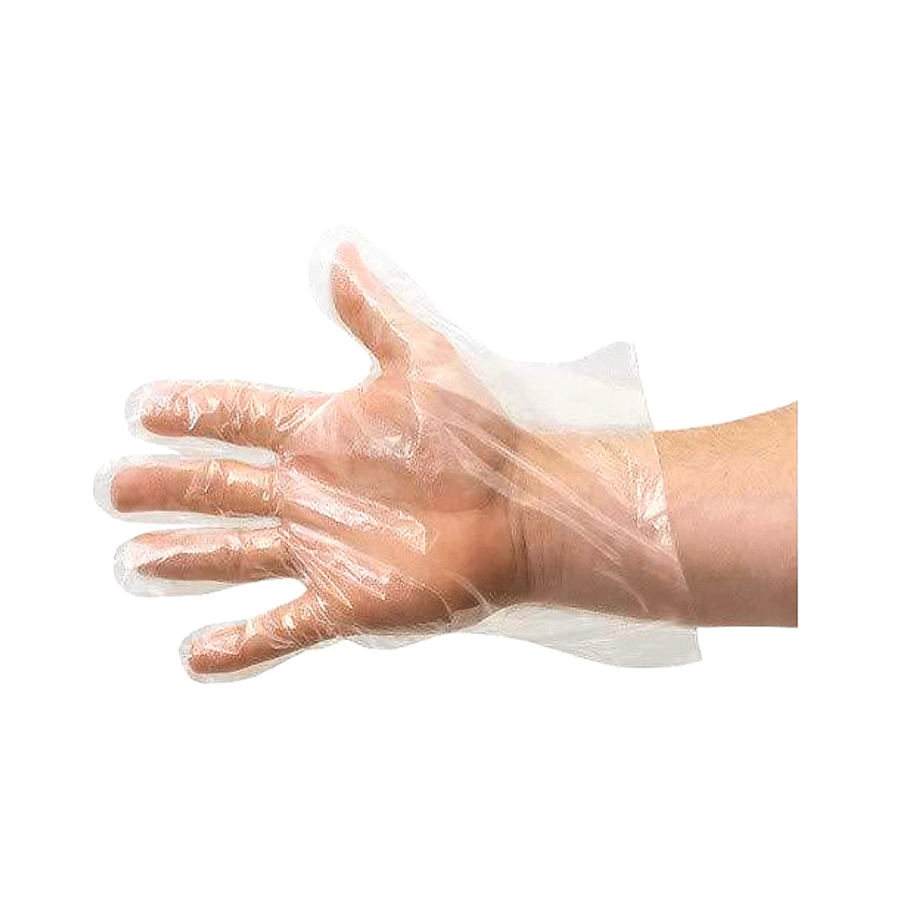 PHS HDPE Disposable Plastic Glove Tear Resistant Transparent Universal - Image 1