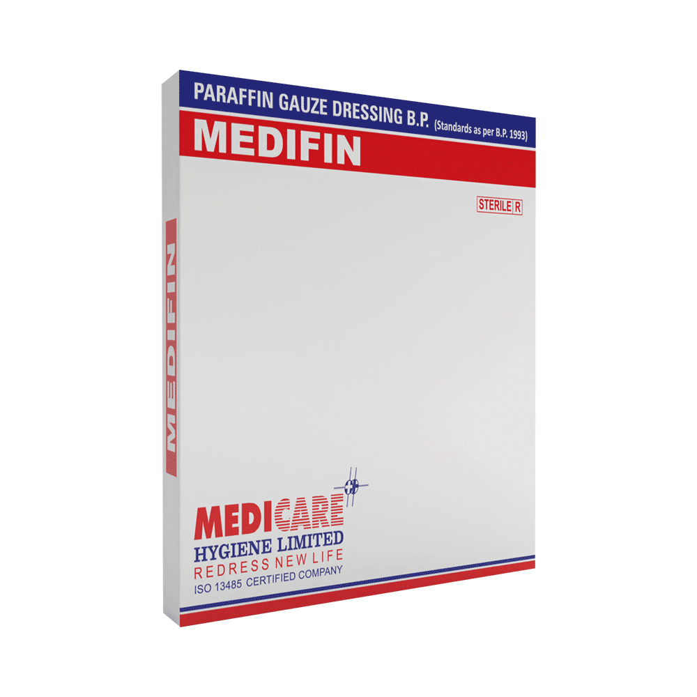 Medica Medifin Paraffin Gauze Dressing 10cm x 10cm - Image 3