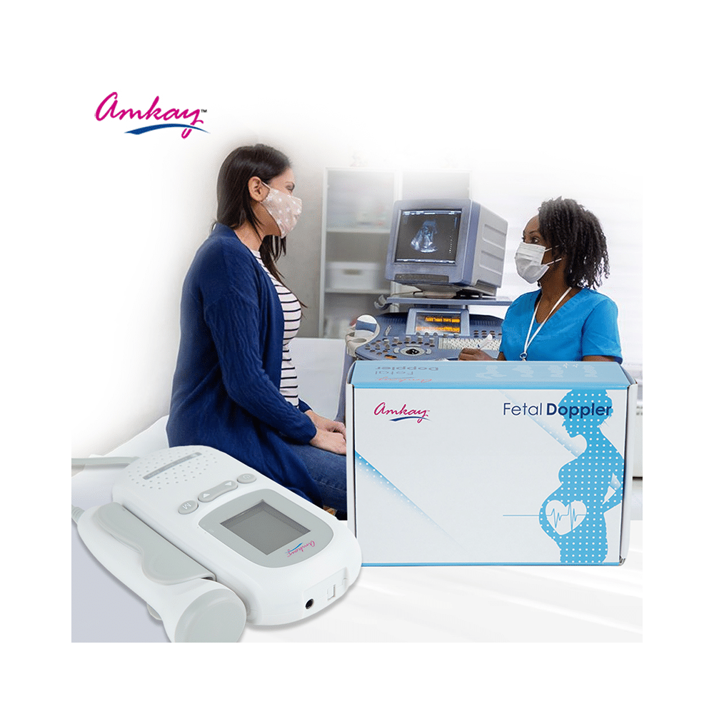 Amkay Fetal Doppler | Heart Rate Monitor for Home & Clinic | Built-in Headphone Jack & Speaker - Image 5