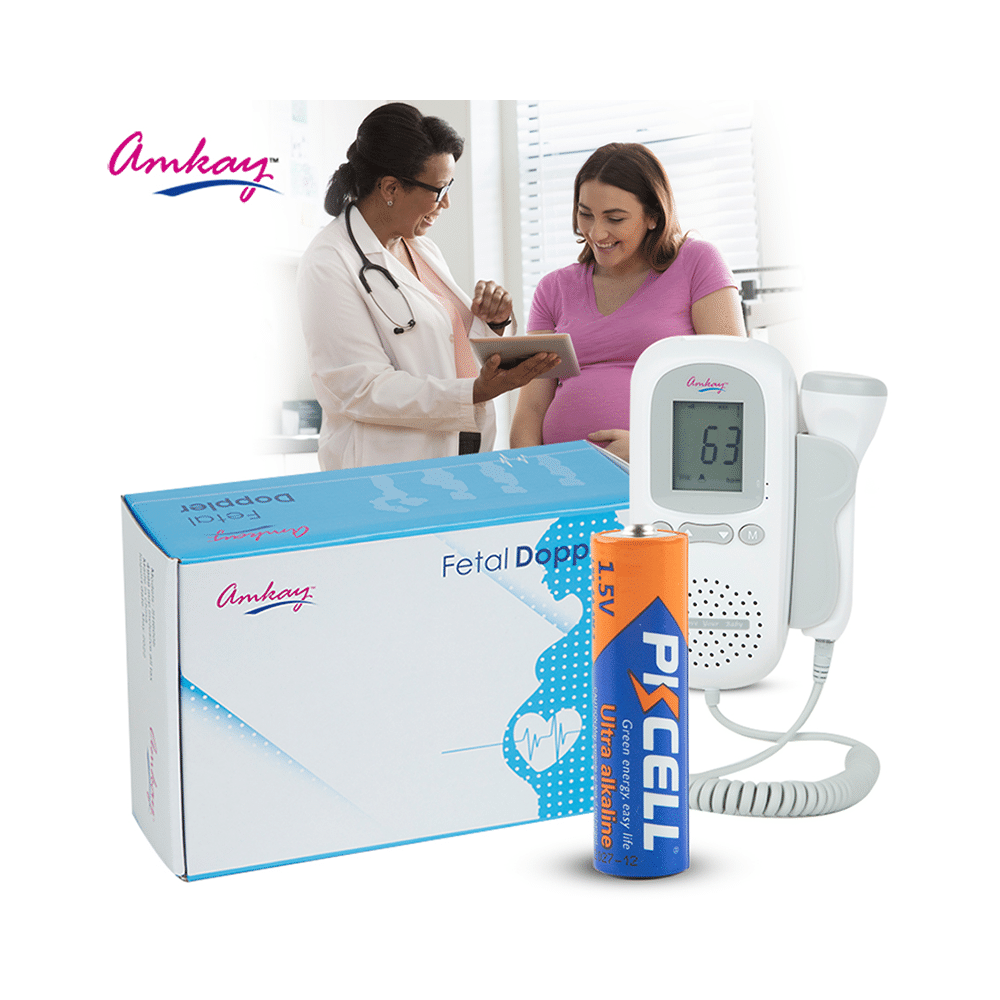 Amkay Fetal Doppler | Heart Rate Monitor for Home & Clinic | Built-in Headphone Jack & Speaker - Image 3