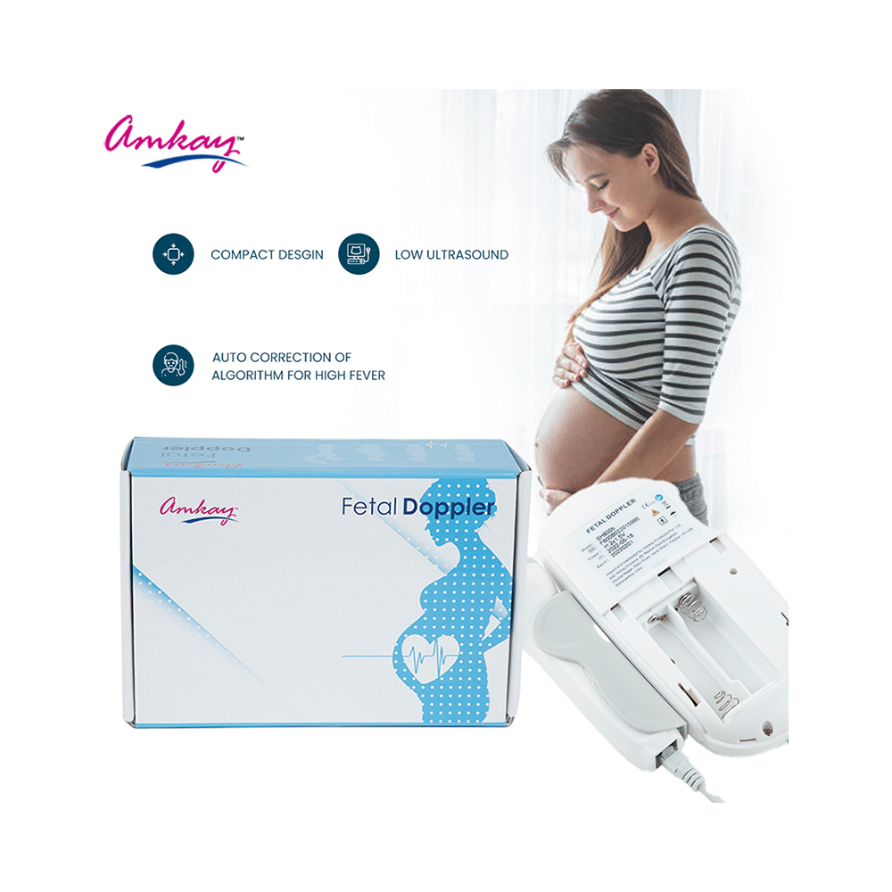 Amkay Fetal Doppler | Heart Rate Monitor for Home & Clinic | Built-in Headphone Jack & Speaker - Image 4