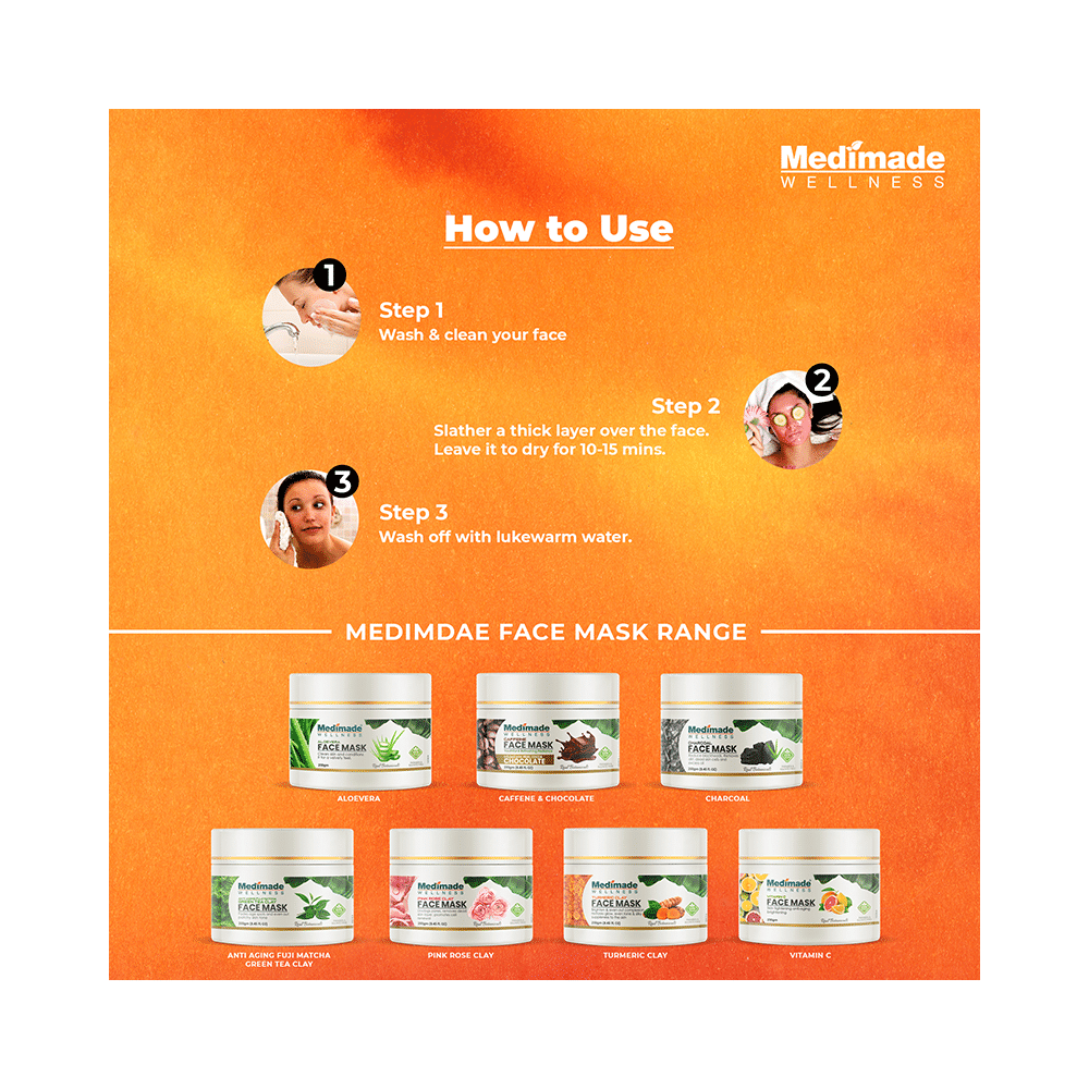 Medimade Wellness Turmeric Clay  Face Mask (250gm Each) - Image 6