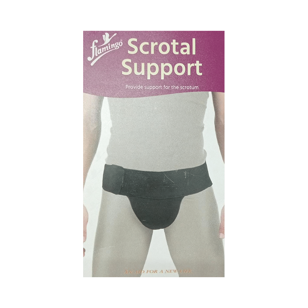 Flamingo Scrotal Support Black Medium - Image 1