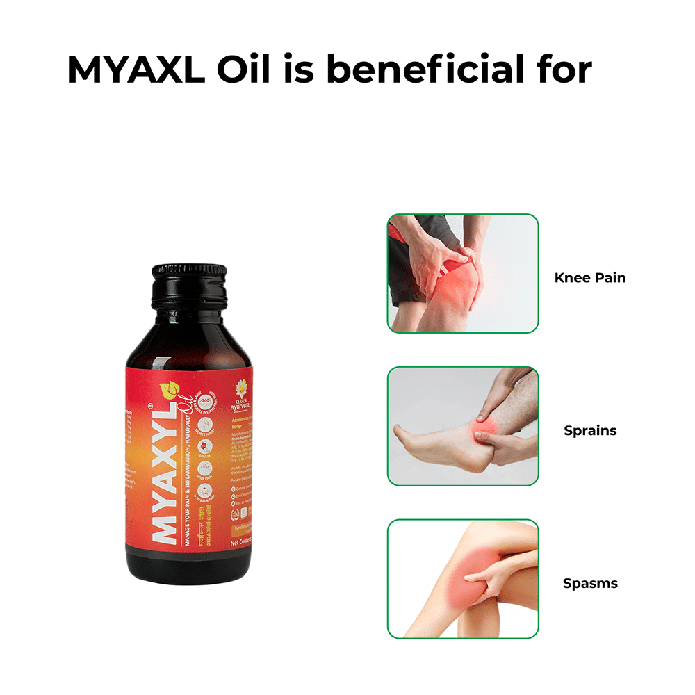 Kerala Ayurveda Myaxyl Oil | For Instant Muscle & Joint Pain Relief - Image 4
