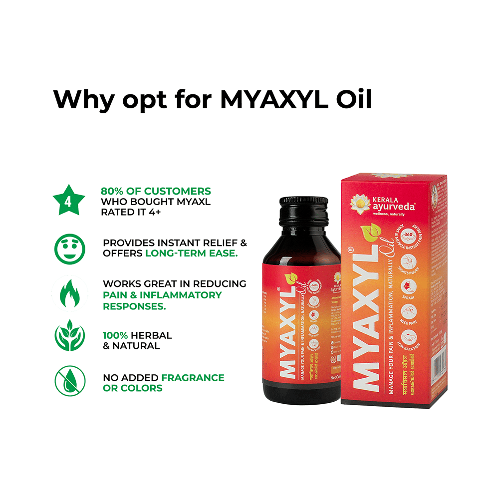 Kerala Ayurveda Myaxyl Oil | For Instant Muscle & Joint Pain Relief - Image 6