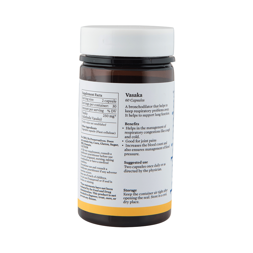 Bipha Ayurveda Herbionics Vasaka 250mg Capsule - Image 3