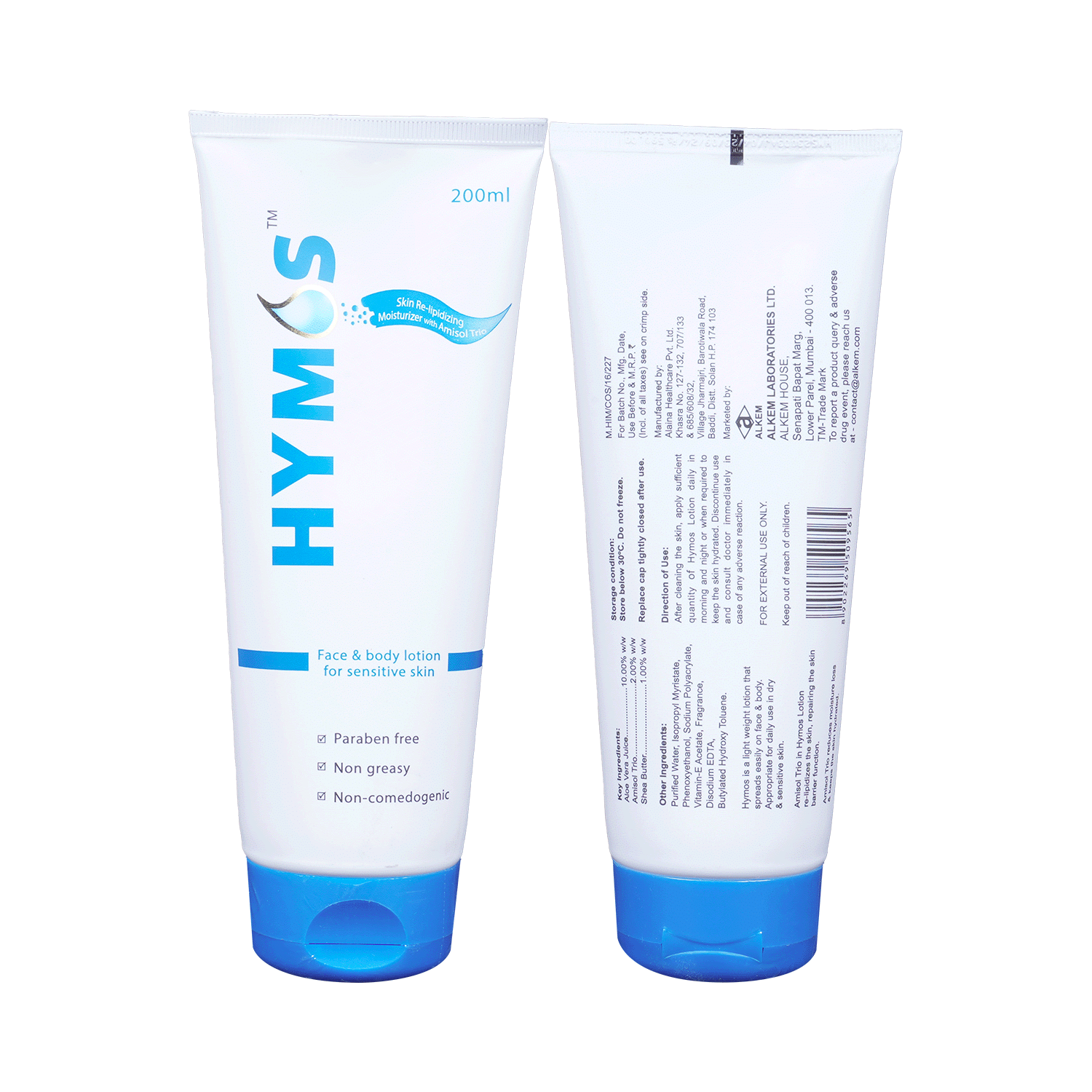 Hymos Face & Body Lotion for Sensitive Skin | Non-Greasy, Non-Comedogenic & Paraben-Free - Image 1