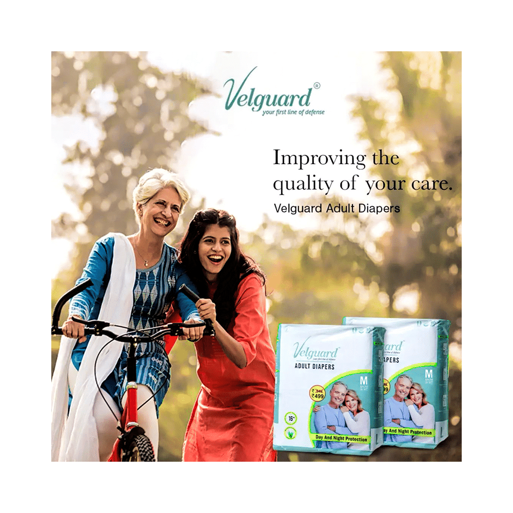 Velguard Adult Diaper, Day and Night Protection (10 Each) Medium - Image 3