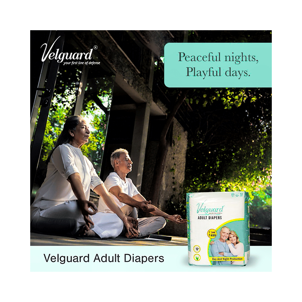 Velguard Adult Diaper, Day and Night Protection (10 Each) Medium - Image 4
