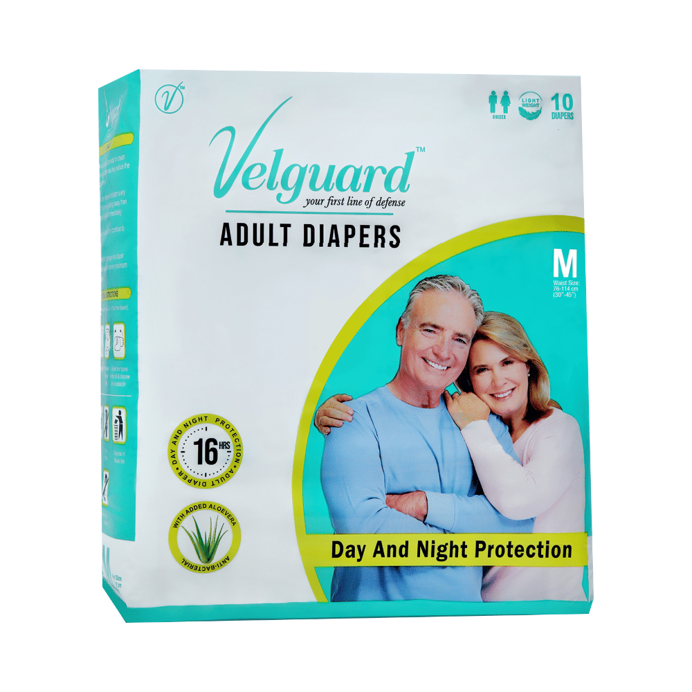 Velguard Adult Diaper, Day and Night Protection (10 Each) Medium - Image 1
