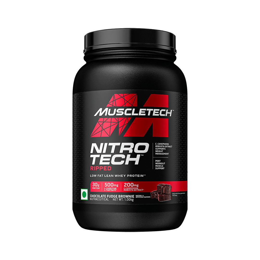 Muscletech Nitro Tech Ripped Powder Chocolate Fudge Brownie