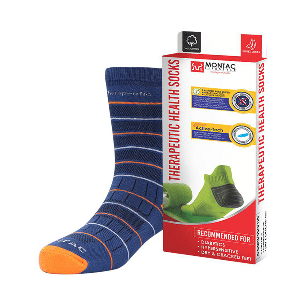 Montac Lifestyle Therapeutic Health Socks Blue