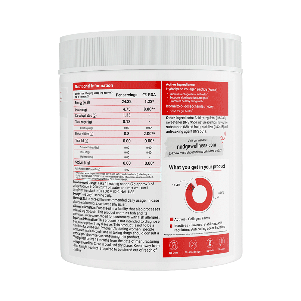 Nudge Collegen Peptide Powder Mix Fruit Flavour - Image 2