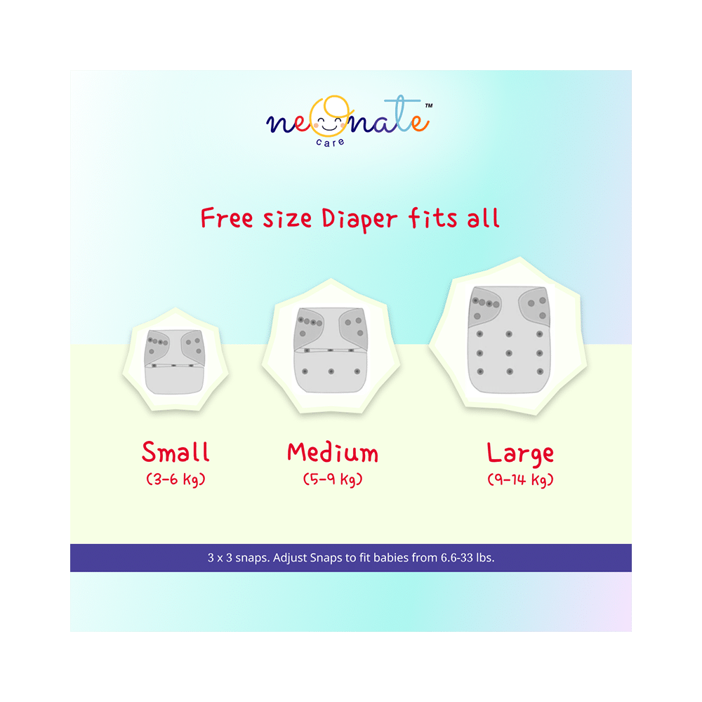 Neonate Care Reusable Cloth Diaper with Diaper Inserts Pink - Image 6