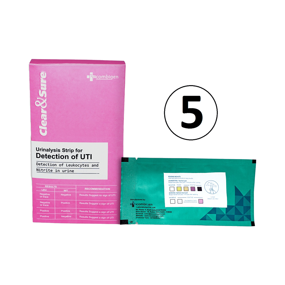 Clear & Sure Urinalysis Strip for Detection for UTI Antibody Test Kit - Image 1