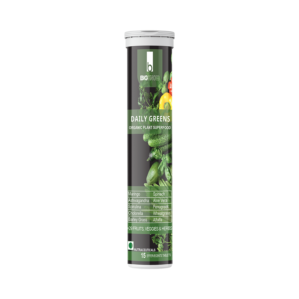 Bigknob Daily Greens Organic Plant Superfood Effervescent Tablet