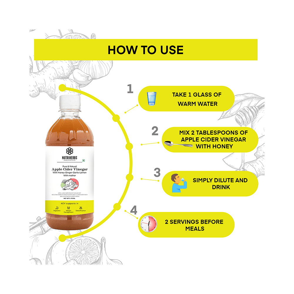Nutriherbs Honey Ginger Garlic Cider Vinegar - Image 5