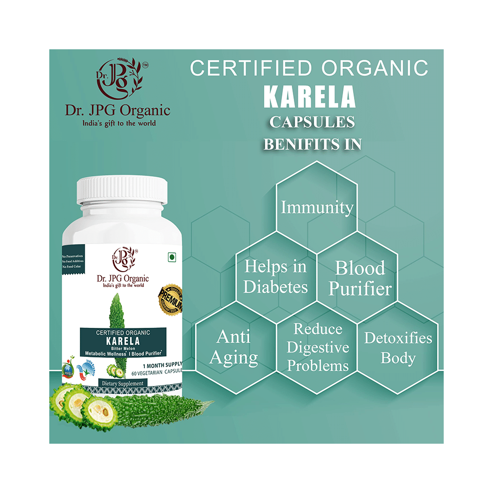 Dr. JPG Organic Karela Vegetarian Capsule - Image 4
