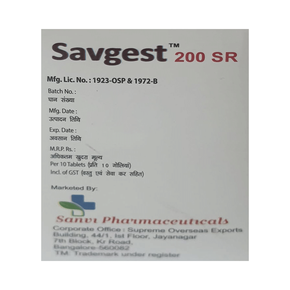 Savgest 200 SR Tablet - Image 3
